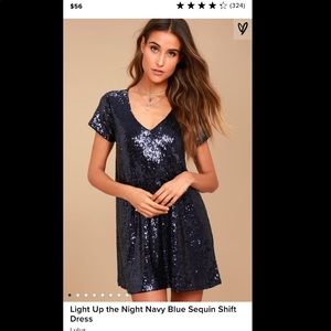 Lulus Navy Blue sequin dress